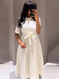 Robe chemise brodée