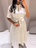 Robe chemise brodée